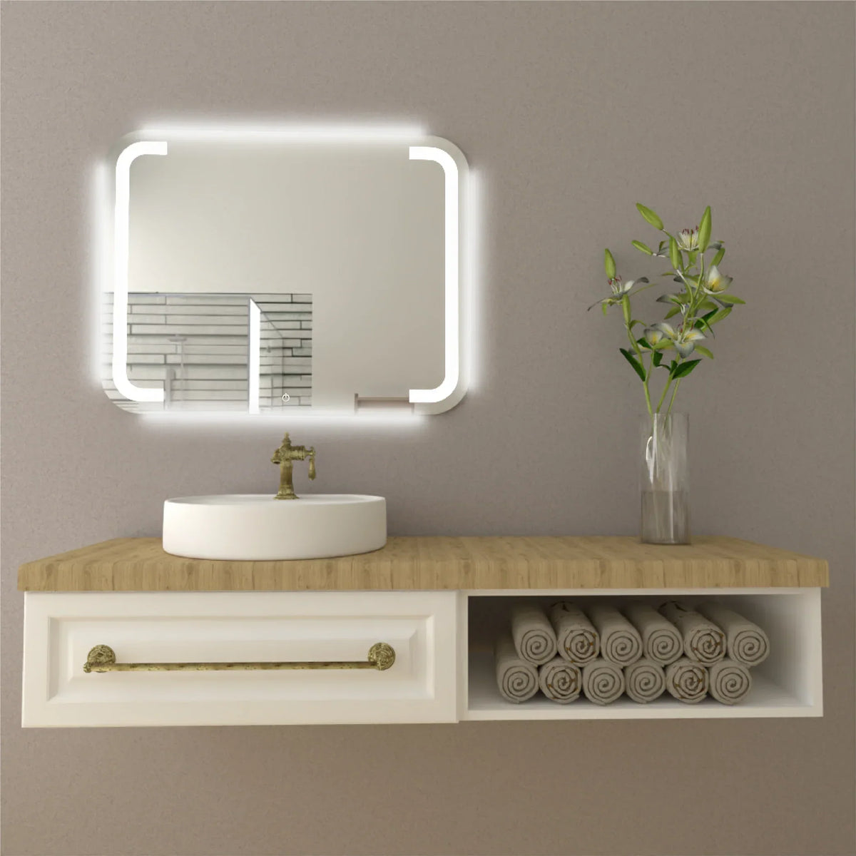 Espejo Brown Led Touch