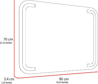 Espejo Brown Led Touch Decozzu