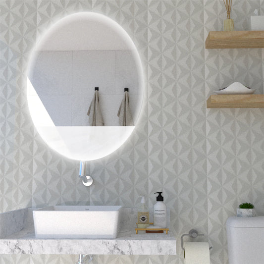 Espejo Ferrara LED ovalado 80x61 cm – Reflekta