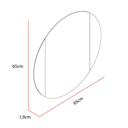 Espejo Lucca · Circular 65 cm