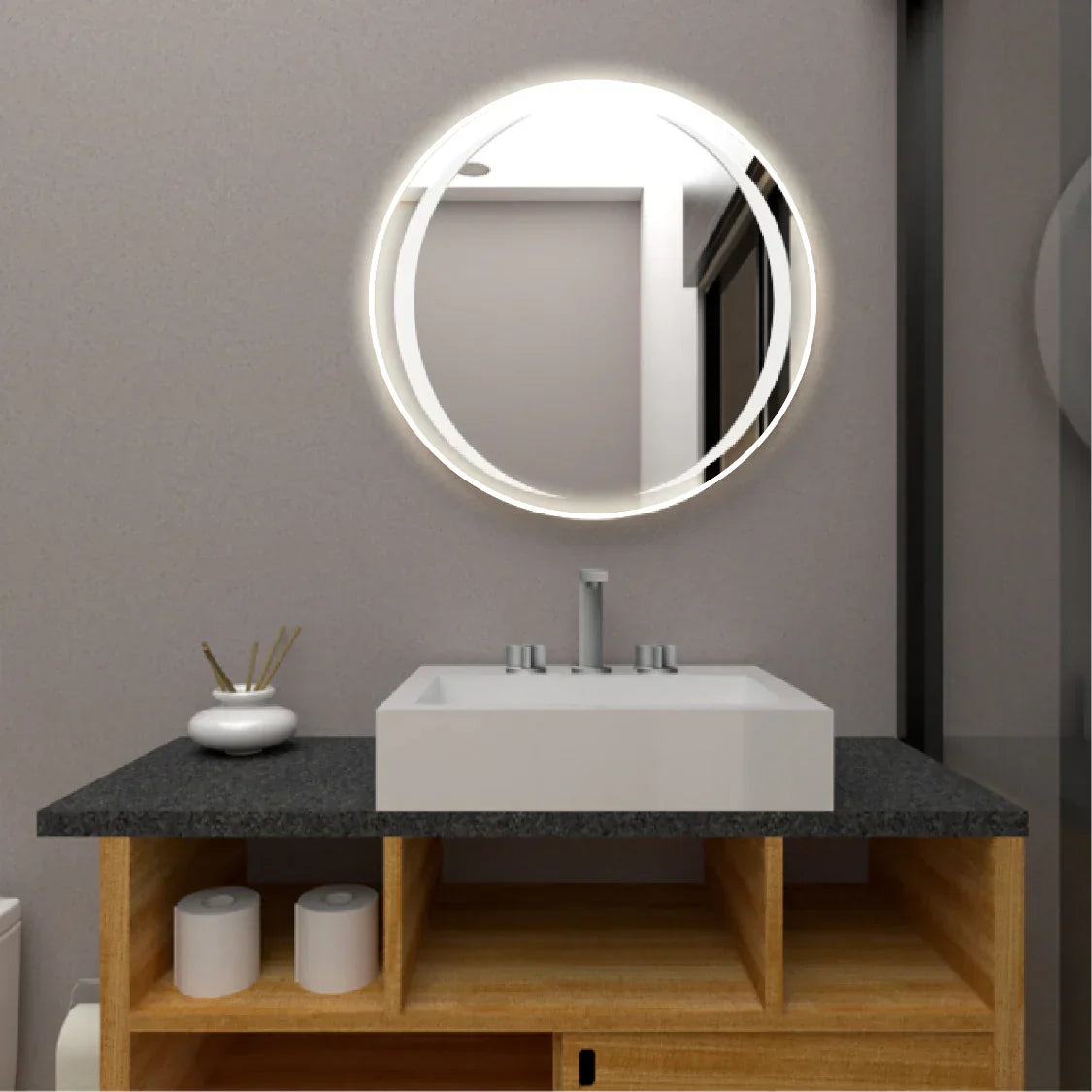Espejo circular Oliver LED Reflekta