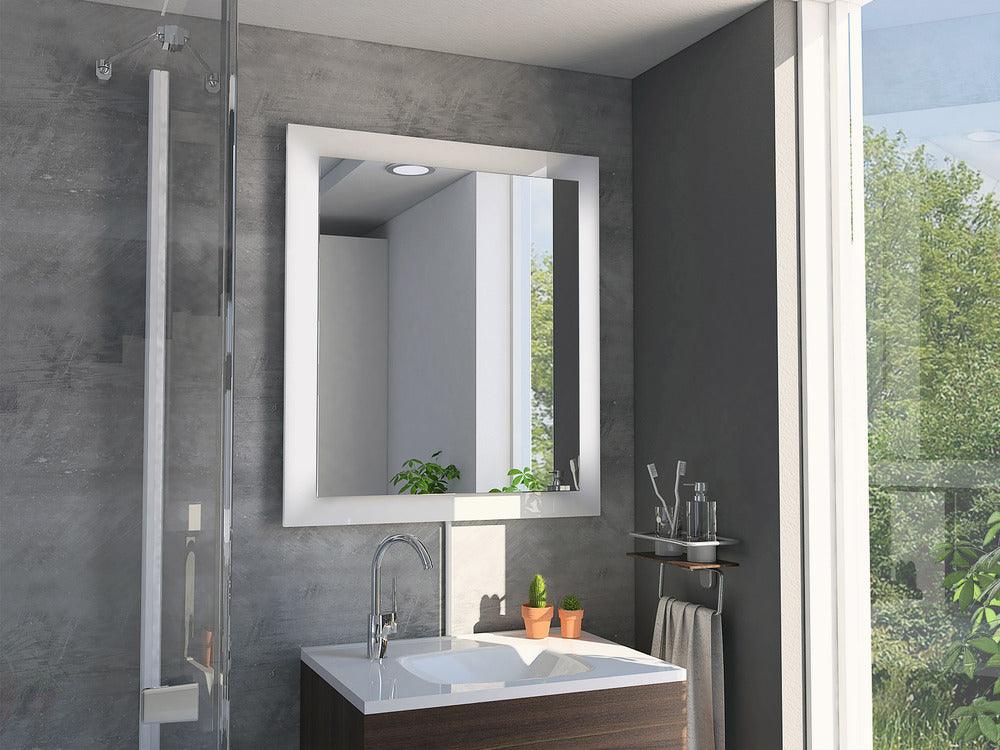 Espejo de Baño Salomón, Blanco, Ideal Para Espacios Reducidos - VIRTUAL MUEBLES