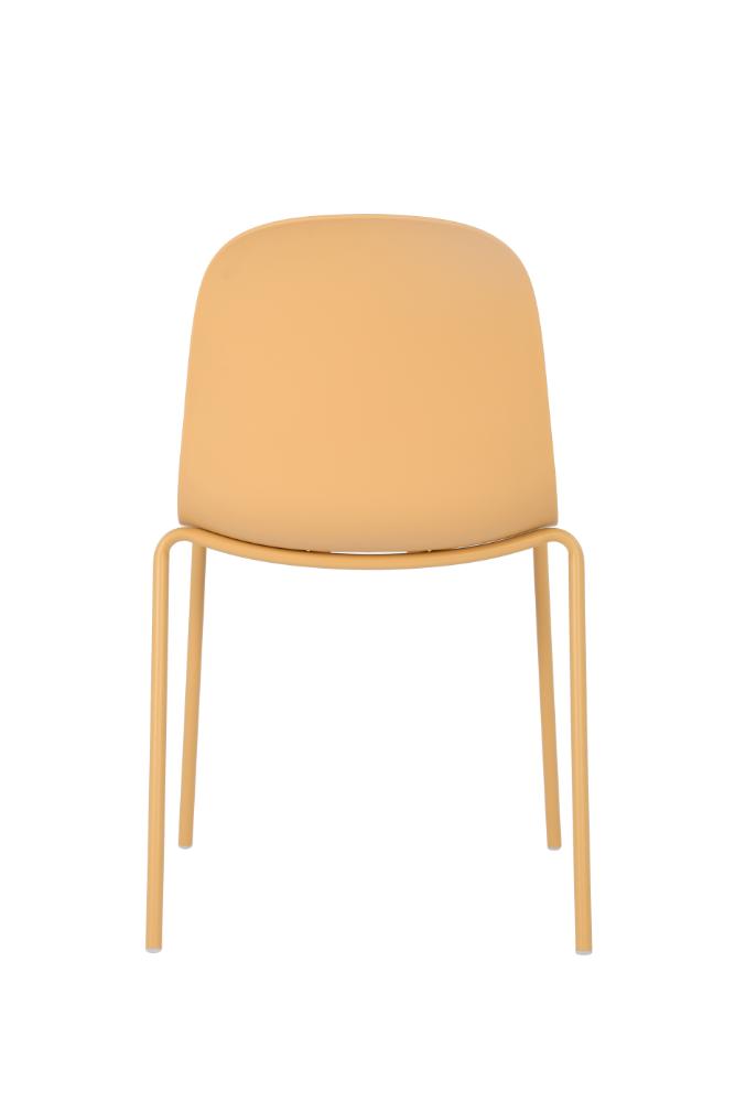 Silla Aiara color mostaza en polipropileno - detalle