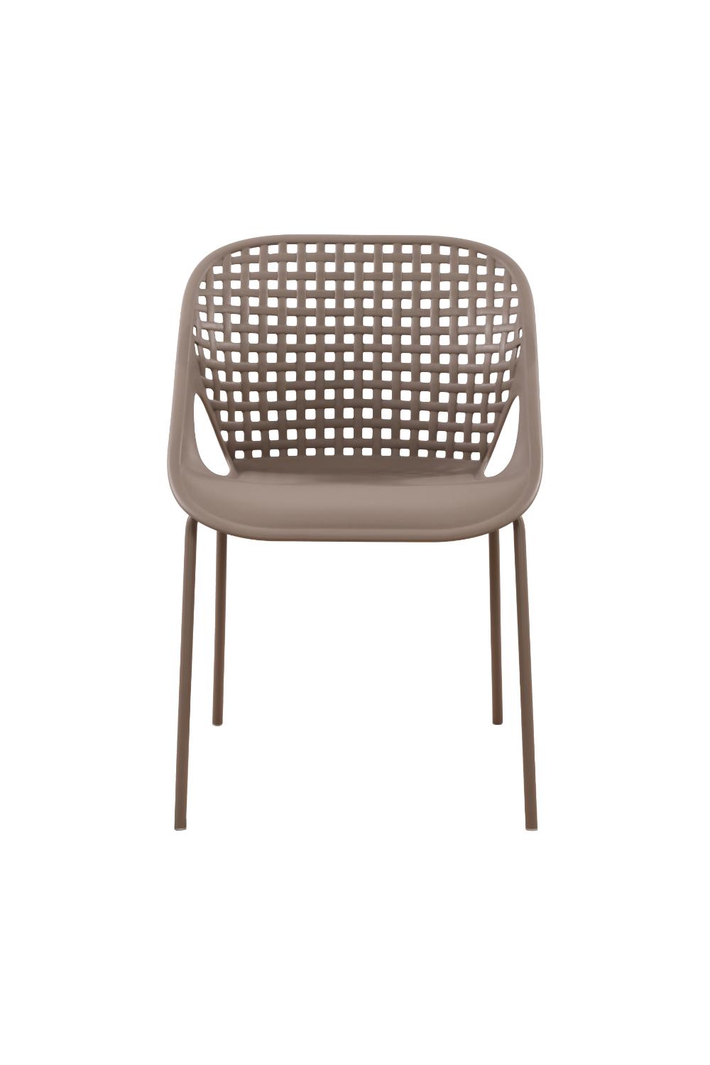 Set de 2 Sillas Senit con Brazos, Color Taupe, con Espaldar y Diseño Moderno