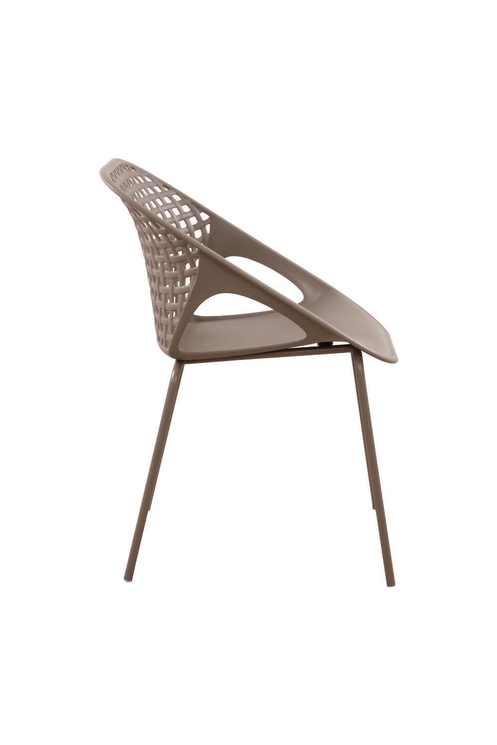 Silla Senit con Brazos, Color Taupe, con Espaldar y Diseño Moderno, detalle