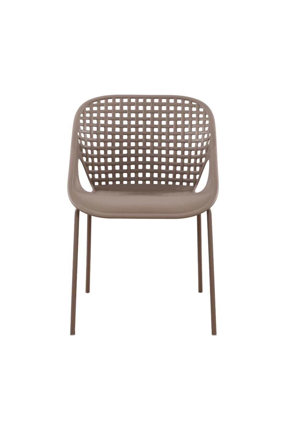 Set de 2 Sillas Senit con Brazos, Color Taupe, con Espaldar y Diseño Moderno