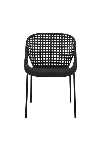 Set de 2 Sillas Senit con Brazos, Color Negro, con Espaldar y Diseño Moderno