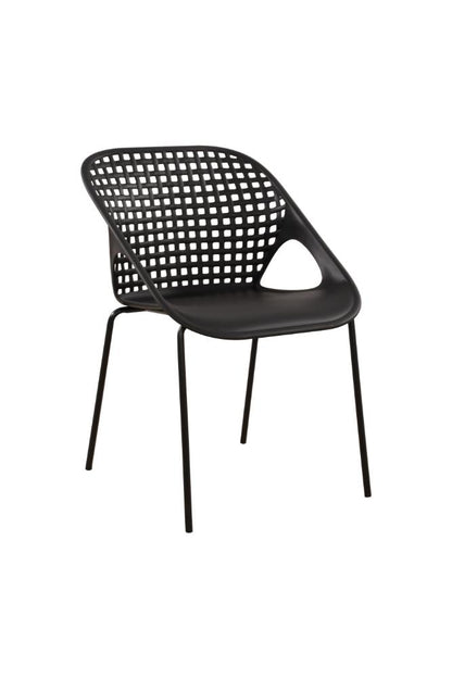 Set de 2 Sillas Senit con Brazos, Color Negro, con Espaldar y Diseño Moderno