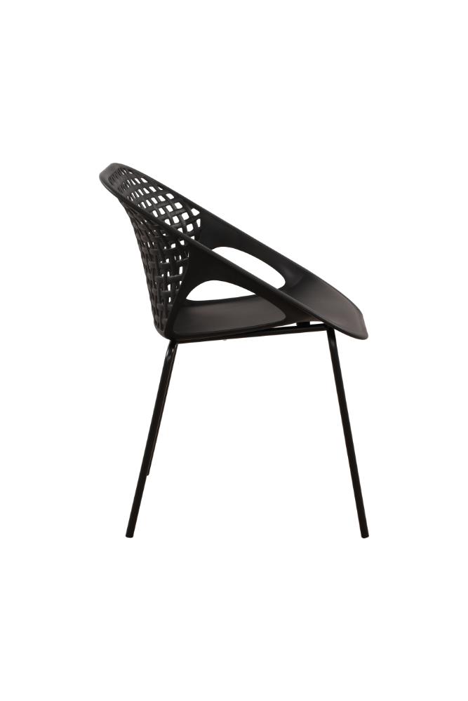 Set de 2 Sillas Senit con Brazos, Color Negro, con Espaldar y Diseño Moderno