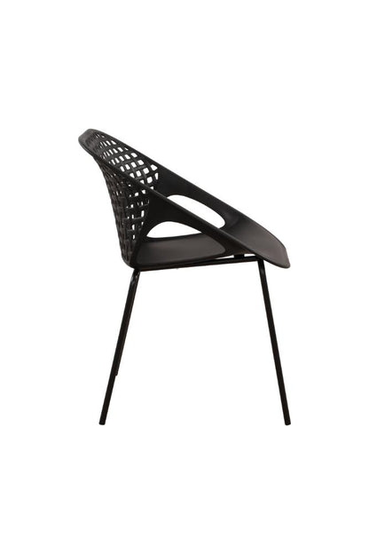 Set de 2 Sillas Senit con Brazos, Color Negro, con Espaldar y Diseño Moderno