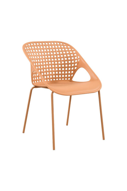 Juego de Comedor Fodi · Mesa Redonda + 2 Sillas · Naranja