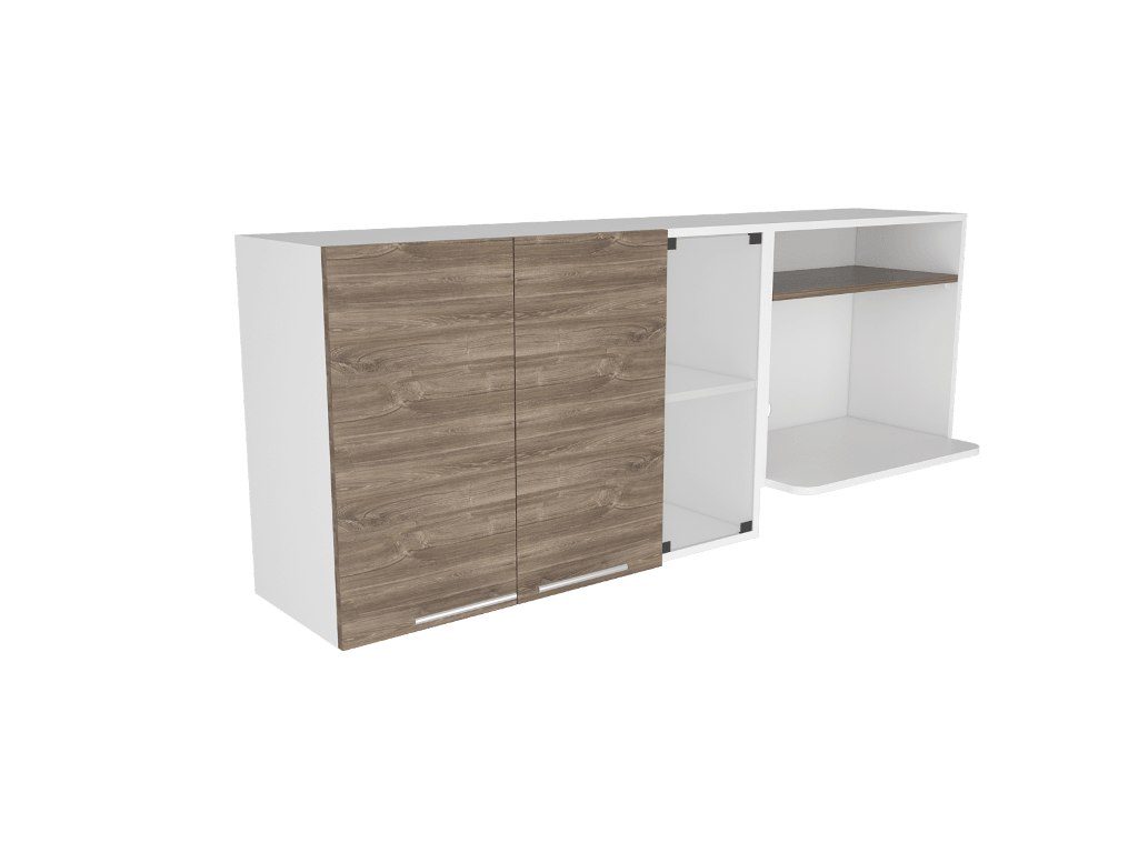 Gabinete Superior Viltex color Avellana y Blanco para Cocina.