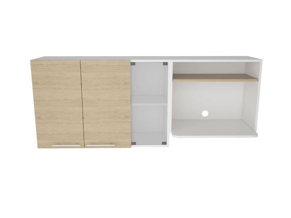 Gabinete Superior Viltex color Beige y Blanco para Cocina.