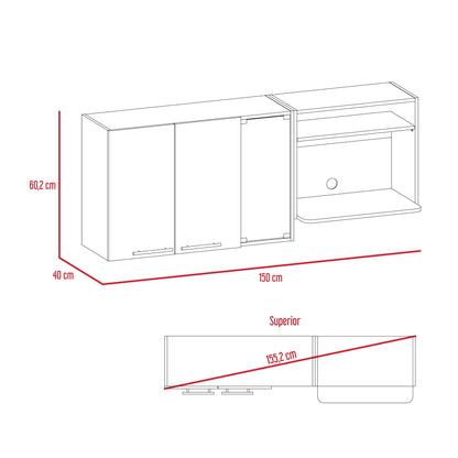 Gabinete Superior Viltex color Beige y Blanco para Cocina.