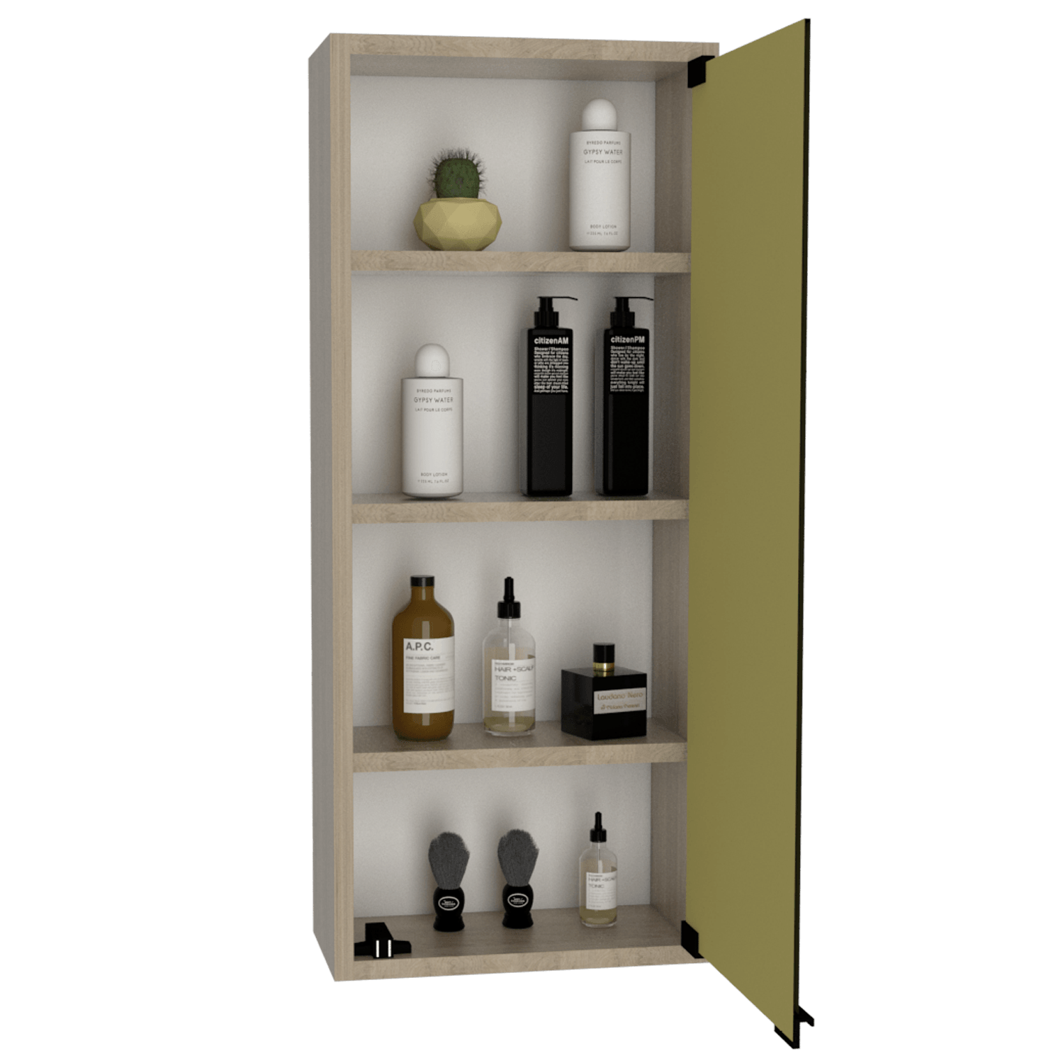 Gabinete de Baño Zania, Beige, con Múltiples Superficies Para Almacenamiento de Objetos de Aseo - VIRTUAL MUEBLES