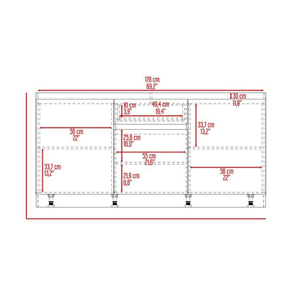 Gabinete Inferior Provenza, Humo, Con Gran Capacidad De Almacenamiento - VIRTUAL MUEBLES