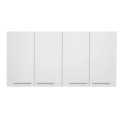 Gabinete Superior Frello, Blanco Nevado, con Cuatro Puertas Abatibles ZF - VIRTUAL MUEBLES