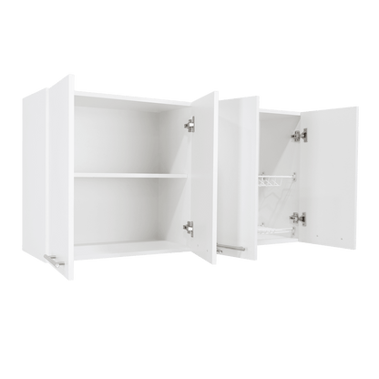 Gabinete Superior Frello, Blanco Nevado, con Cuatro Puertas Abatibles ZF - VIRTUAL MUEBLES