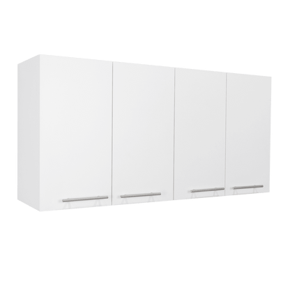 Gabinete Superior Frello, Blanco Nevado, con Cuatro Puertas Abatibles ZF - VIRTUAL MUEBLES