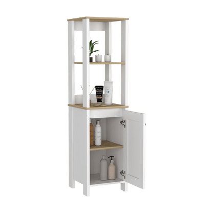 Gabinete De Baño Aqua color Beige Y Blanco Vainilla Para Baño.