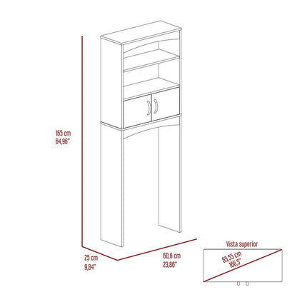 Gabinete de Baño Sabik, Blanco, Con Puertas Batientes Y Entrepaño Móvil - VIRTUAL MUEBLES