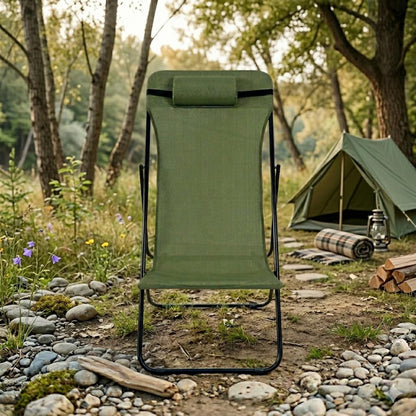 Set de 4 Sillas Plegable Reclinable Zambia, Verde, con Tres Posiciones, detalle