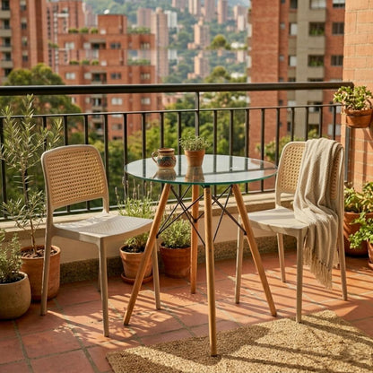 Silla Texas, Color Taupe y Beige, con Espaldar Transpirable, vista lateral