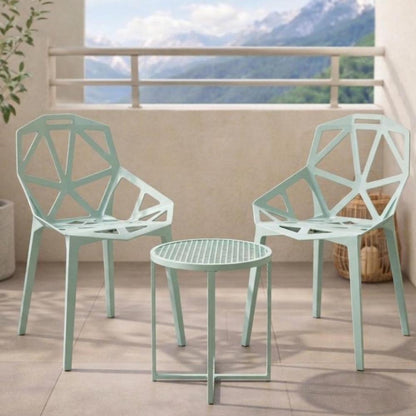 Silla Roxy, Color Azul Claro, con Espaldar y Diseño Moderno