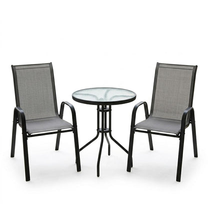 Juego de Terraza Marsella, Color Negro, vista frontal