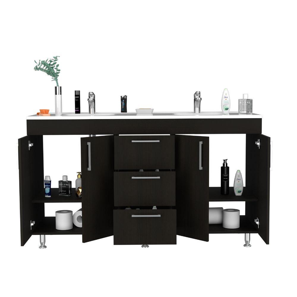 Mueble Lavamanos Homer color Wengue para Baño.