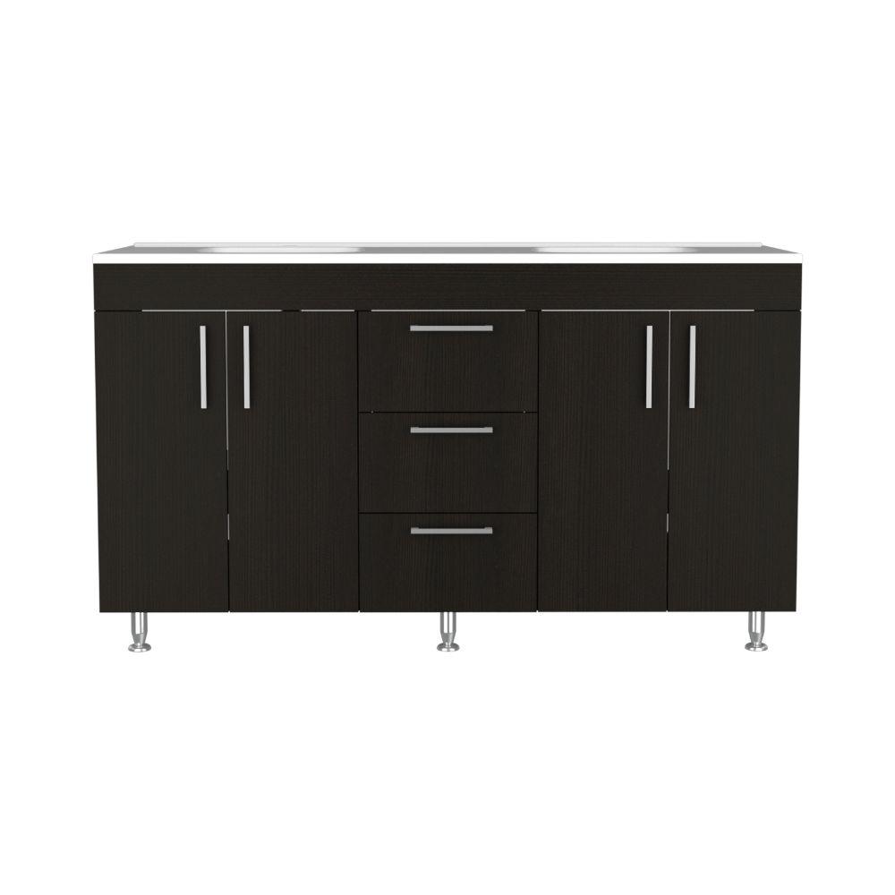 Mueble Lavamanos Homer color Wengue para Baño.