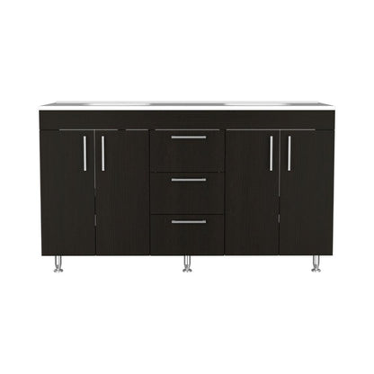 Mueble Lavamanos Homer color Wengue para Baño.