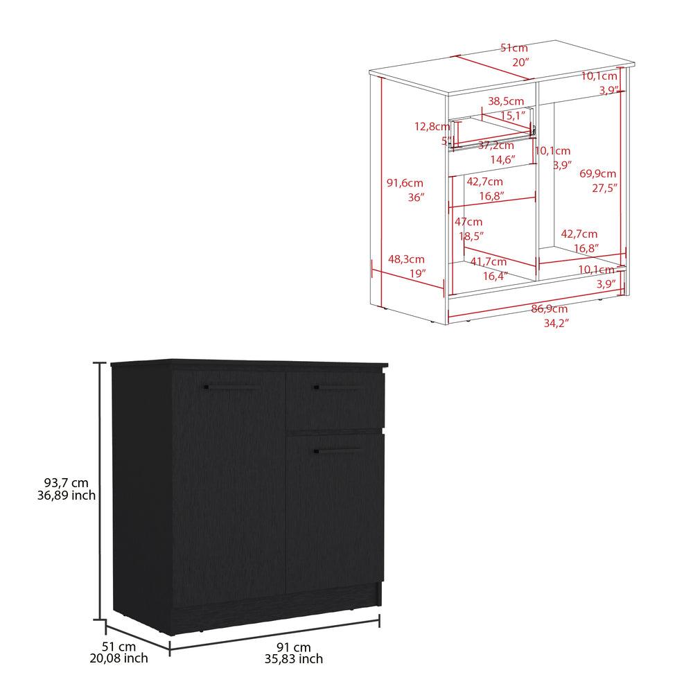 Closet Indira, Wengue, con tres cajones multiusos deslizables ZF - VIRTUAL MUEBLES