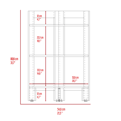 Mesa Auxiliar Esquinera, Athos, Macadamia, con Tres Entrepaños - VIRTUAL MUEBLES