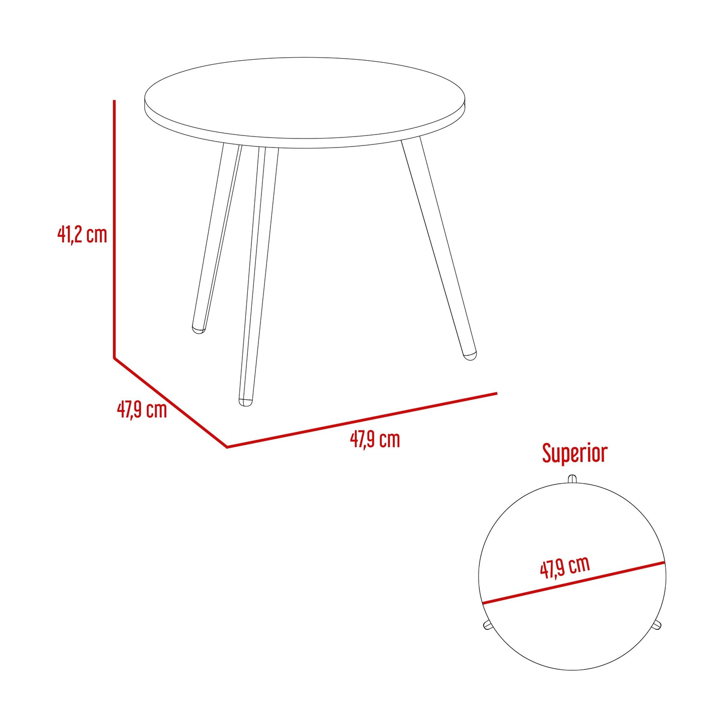 Mesa de Centro, Zohi, Macadamia, con Diseño Redondo - VIRTUAL MUEBLES