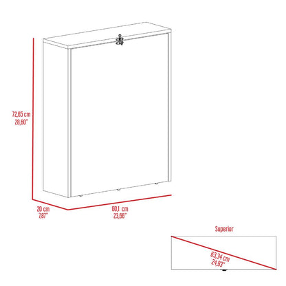 Escritorio Plegable Kaplan, Blanco, moderno Ahorrador de espacio