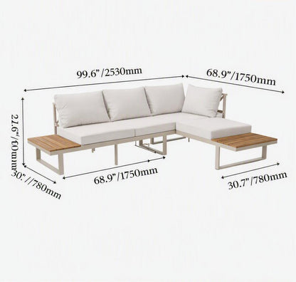Set de Terraza Sicilia, Beige, con estructura en Aluminio ligero y resistente