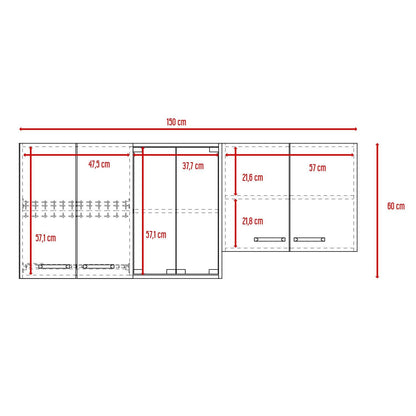 Gabinete Superior Eris, Miel y Blanco, con Amplio Espacio para ubicar Articulos de Cocina - VIRTUAL MUEBLES