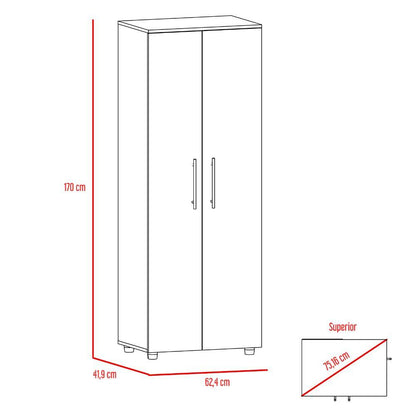 Alacena Izaro, Blanco, Variedad de Entrepaños y Gran Capacidad Para Almacenamiento - VIRTUAL MUEBLES