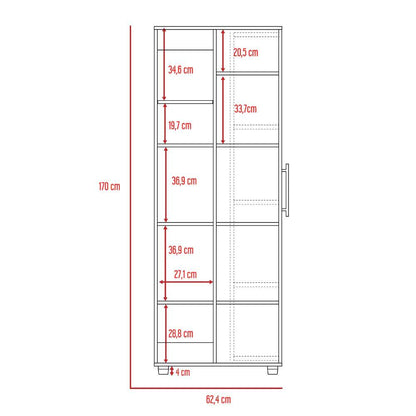 Alacena Izaro, Blanco, Variedad de Entrepaños y Gran Capacidad Para Almacenamiento - VIRTUAL MUEBLES