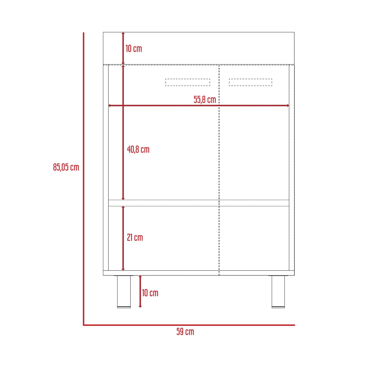 Mueble de Aseo Binil color Blanco para Cocina.