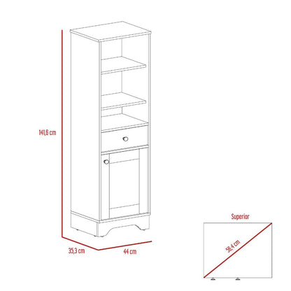 Gabinete de Baño Aqua 2, Café Claro y Blanco, con Variedad De Entrepaños