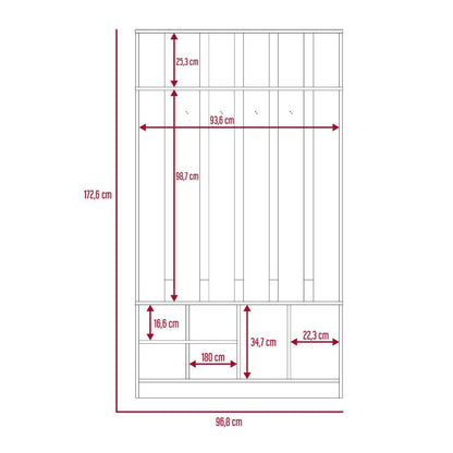 Mueble auxiliar Zapatero color Wengue para Habitación.