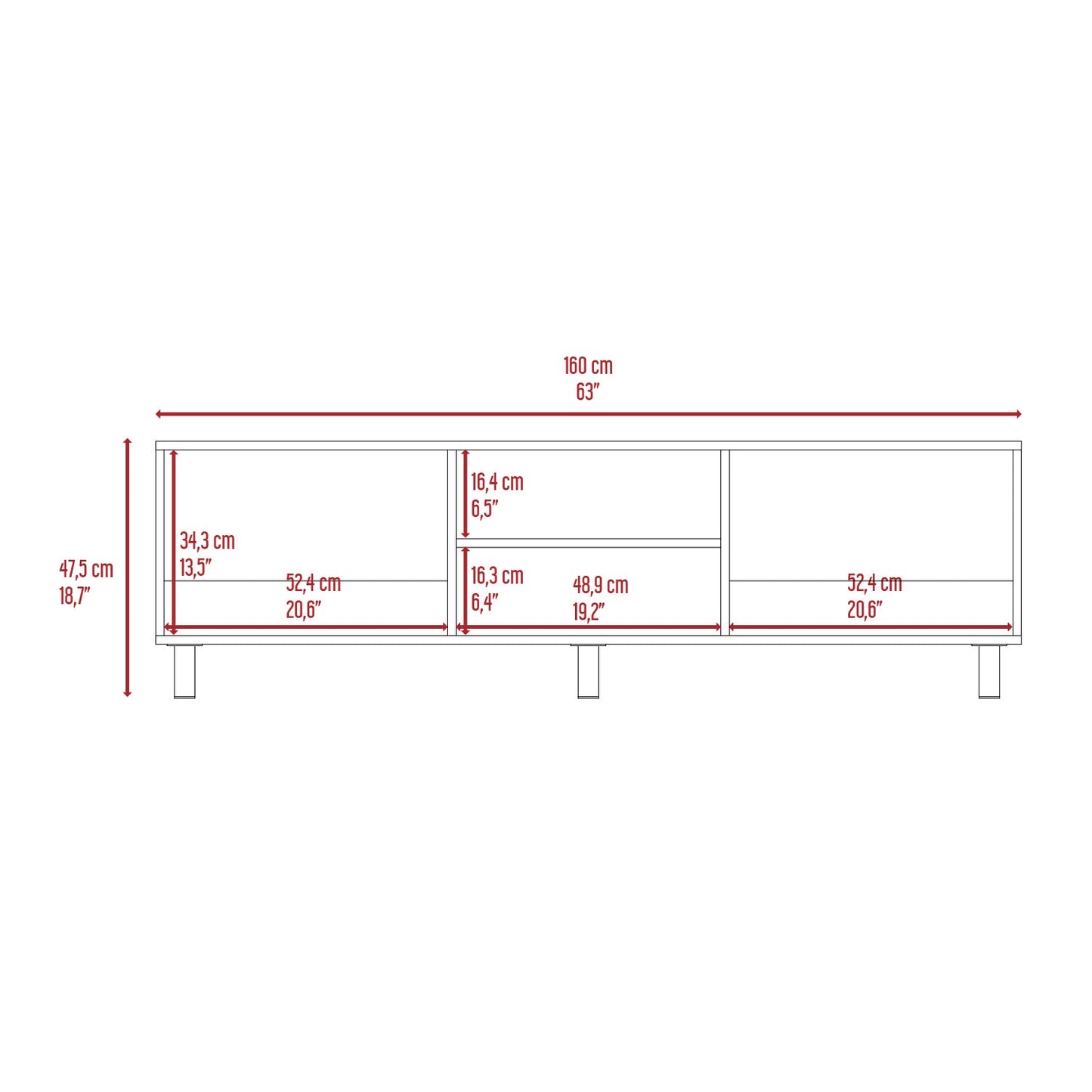 Mesa Para Tv Tunez Gris, Para Televisor Hasta 70 Pulgadas CF