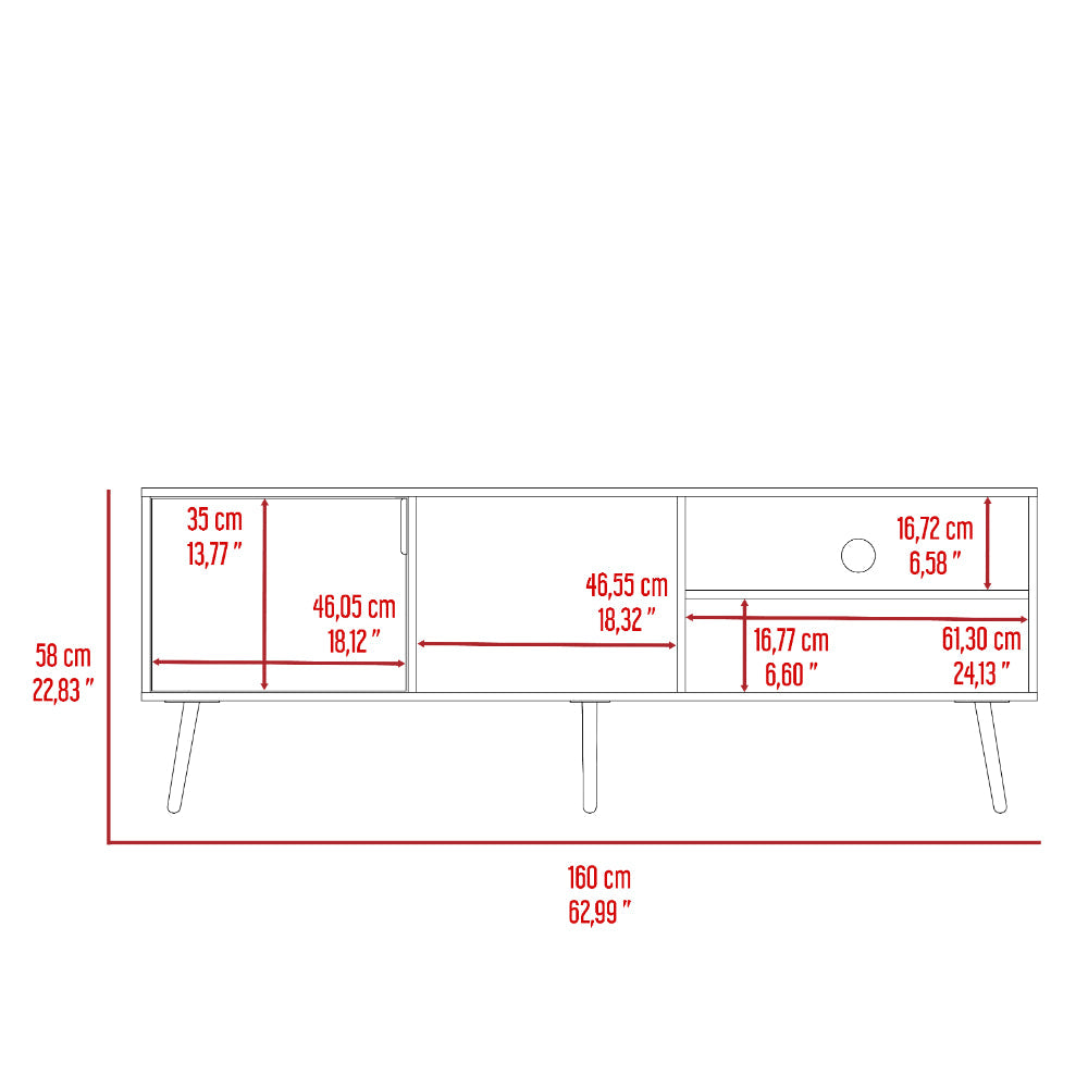 Mesa para TV Vulanno, Arupo y Toquilla, con una puerta abatible 70"