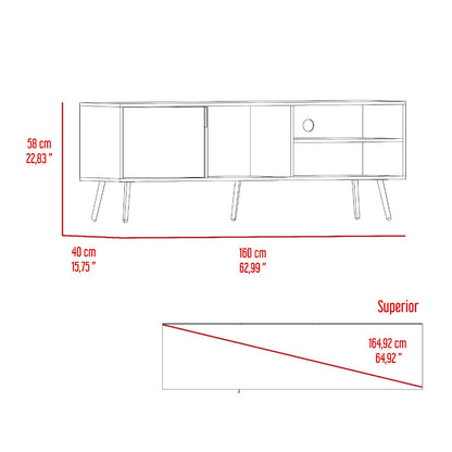 Mesa para TV Vulanno, Arupo y Toquilla, con una puerta abatible 70"