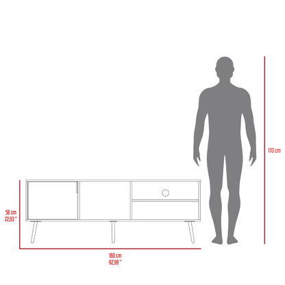 Mesa para TV Vulanno, Arupo y Toquilla, con una puerta abatible 70"