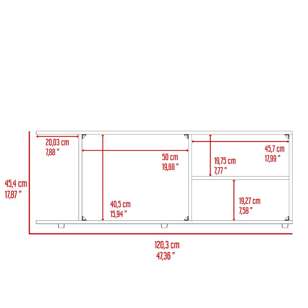 Mesa para TV Wood, Freno, Para Televisor Hasta 50 Pulgadas