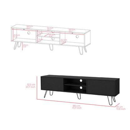 Mesa Para Tv Lara, Wengue, Para Televisor de 70 Pulgadas