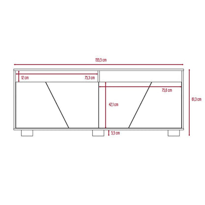 Mesa para TV Orus color Miel y Caoba para Sala.